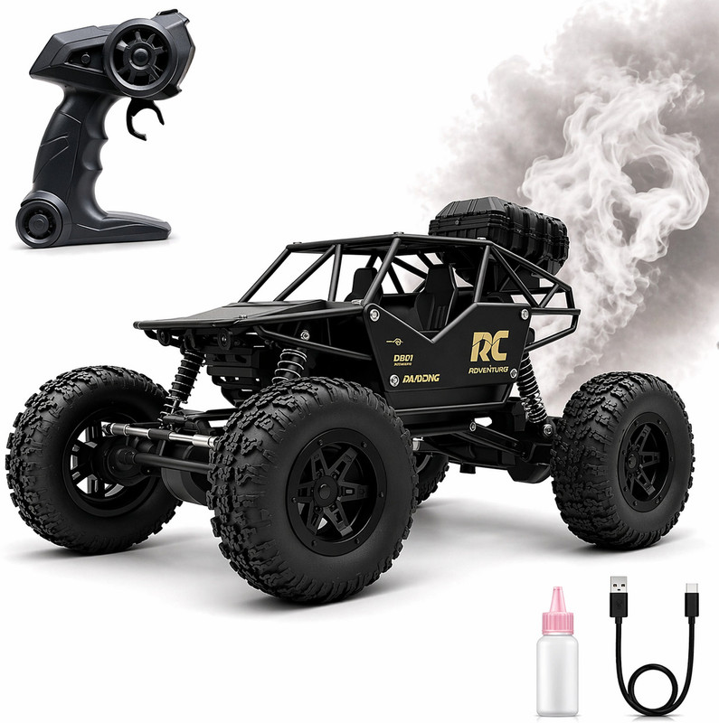 WORLD OF TINY Metal Frame Remote Control Rock Crawler with Off-Road Performance(Multicolor)