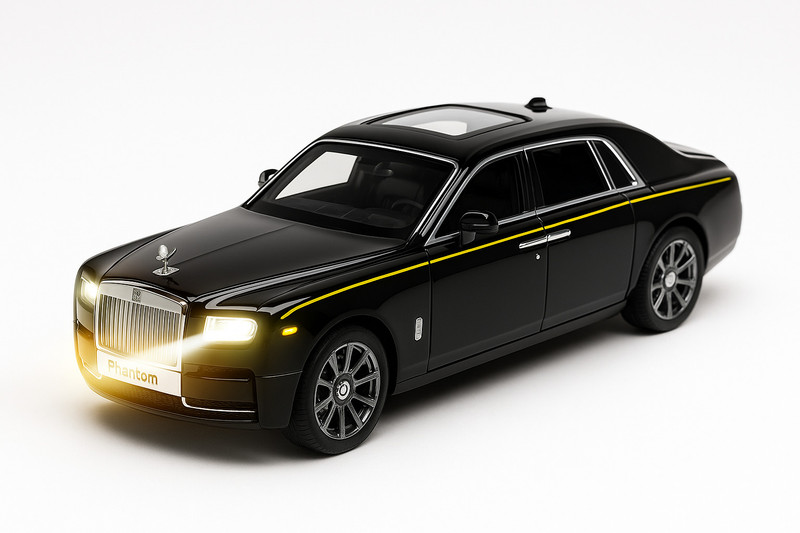 Brightway toys Rolls Royce Metal Car with Openable 2 Doors Sound and Light for Kids(Random color)