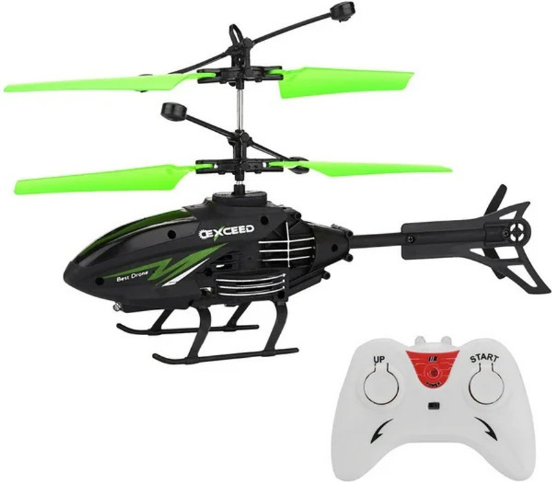 Jawanjal Black Remote Control Helicopter Gravity Sensor Helicopter (ANY COLOUR OUT OF 3)(Multicolor)
