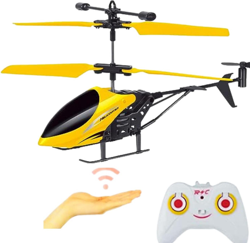 SuNZita Flying Helicopter with Remote Control Remote Helicopter Toy for Kids(Yellow)