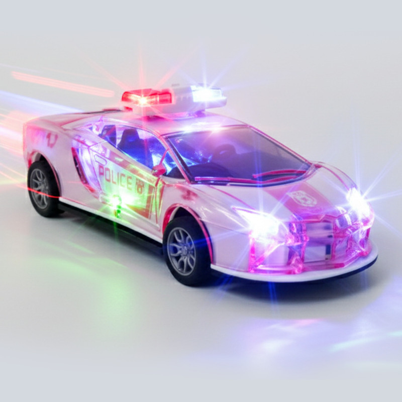 GOODTIMES TOYS Friction Powered Police Car Toy for Kids with Pull Back Action(Red)