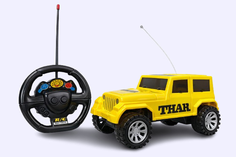 TOYOYE Remote Control Thar 2 Way Car for Kids | Steering Wheel RC Toy Car(Multicolor)