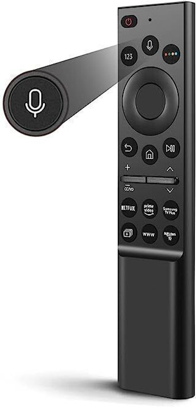 Hybite Compatible Voice Remote for Sam sung Smart Crystal UHD QLED 4K 8K Smart LED TVs Samsung 4K Ultra HD LED Remote Controller(Black)