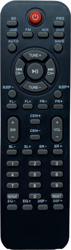 NixGlobal M253 ICONIC UNIVERSAL Remote Compatible for ICONIC / BESTON / DELTRON / HYBON HOME THEATER Remote Controller(Black)