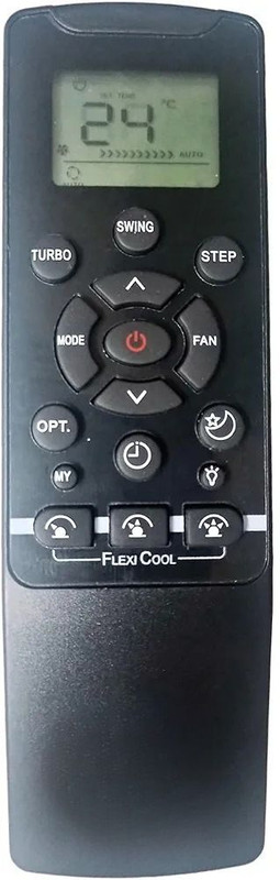 NixGlobal M185 235A CAR-RIER AC Remote Compatible with CARRIER 1 / 1.5 / 2 TON AC Remote Controller(Black)