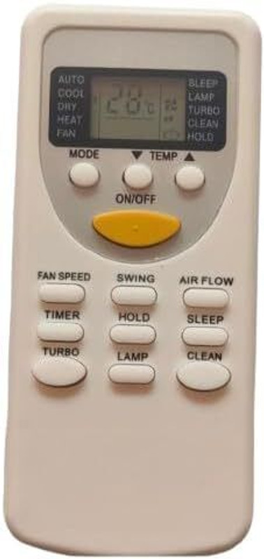 NixGlobal M192 49-1 LL0YD MICR0-MAX AC Remote Compatible with LLOYD / MICROMAX 1 / 1.5 / 2 TON AC Remote Controller(White)