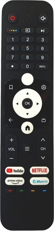 NixGlobal M45 HTR-U31 Remote Compatible with HAIER 4K SMART ANDROID LED LCD TV Remote Controller(Black)