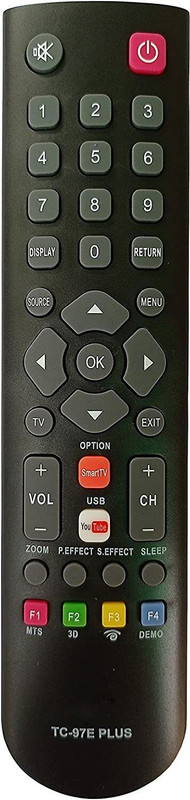 OG M125 TC-97E PLUS Remote Compatible with TCL 4K SMART LED LCD TV Remote Controller(Black)