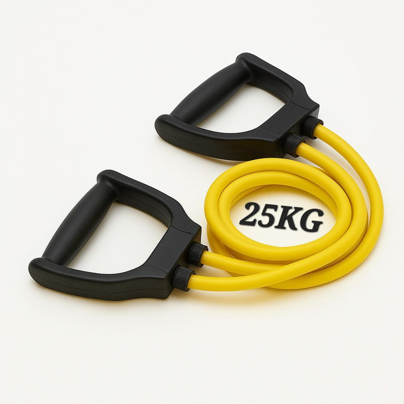 FitAura 25kg Resistance Tube for Workout, Home Gym, Strength & Muscle Toning Resistance Tube(Yellow)