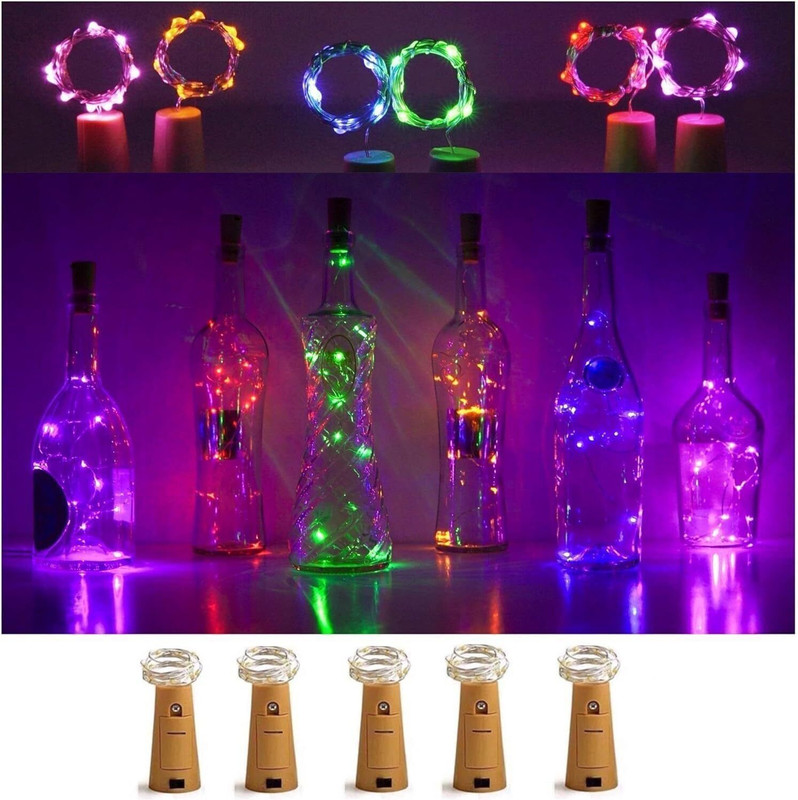 sidhguru 20 LEDs 2 m Multicolor Flickering String Rice Lights(Pack of 5)