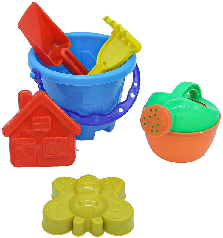 Ruffo Sand Castle Building Beach Toys for Kids – Shovel, Rake, Bucket