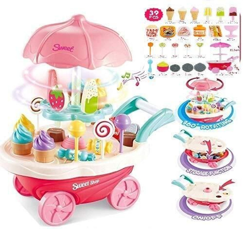 AESGOP Luxury Candy cart Beautiful Stand That Holds ice Creams(Pink)
