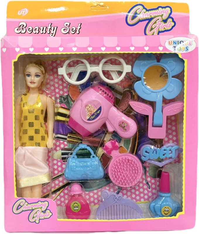 adfield one Charming Girl Beauty Playset with Fashion Doll for kids