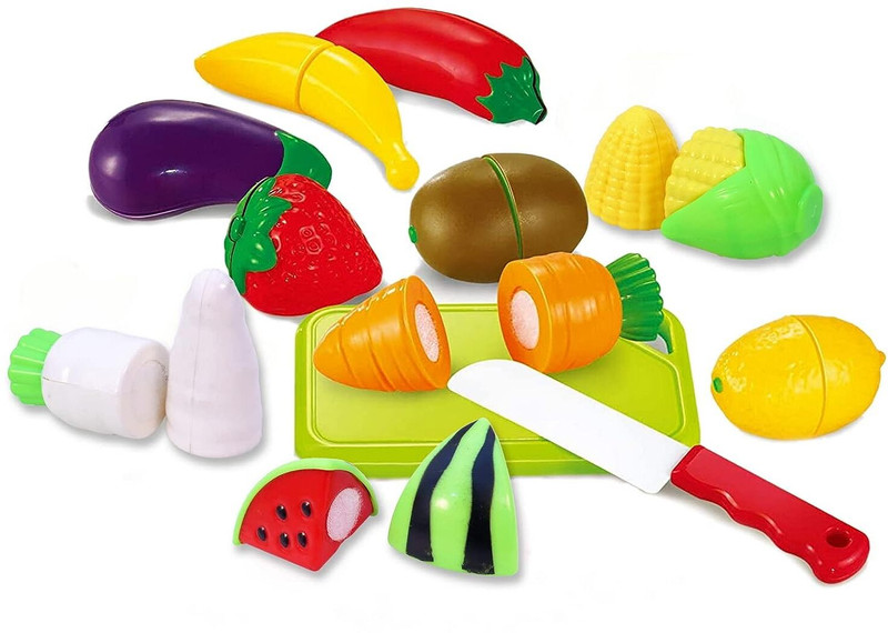 Ruffo Bright and Colorful Fruit & Veg Cutting Set for Learning Play