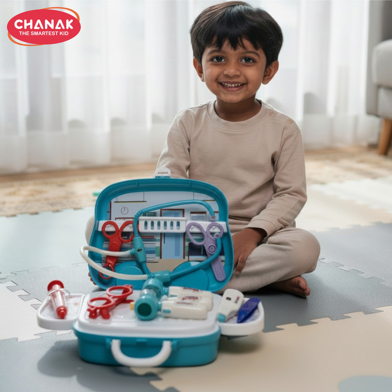 CHANAK Premium Doctor Set Suitcase For Kids, 10 Piece Doctor Kit For Boys & Girls