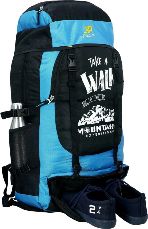 JIRFASHION 60L TRACKING HIKING TRAVEL BAGPACK RUCKSACK WATERPROOF Rucksack - 60 L Rucksack  - 60 L(Blue, Black)