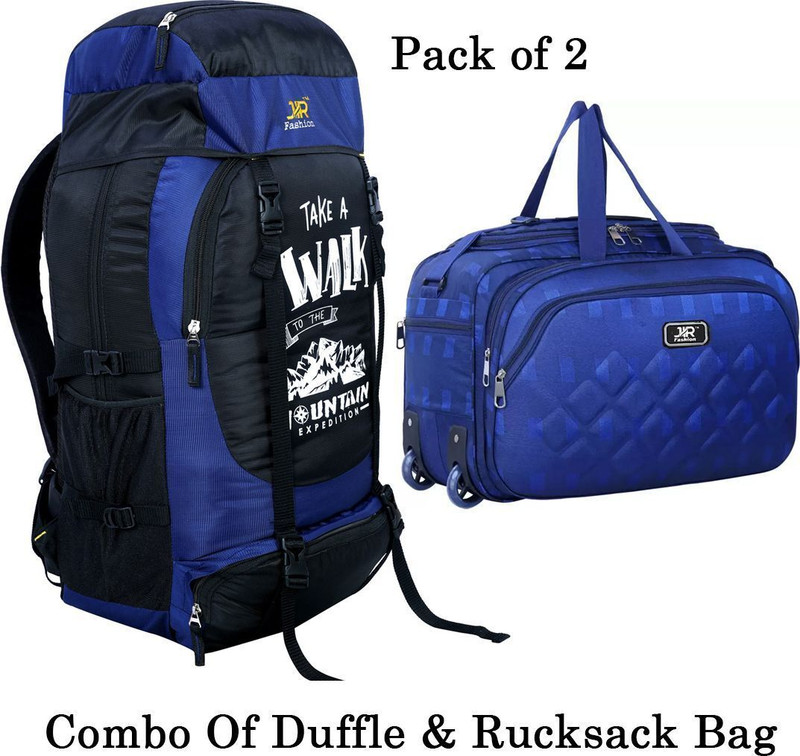 JIRFASHION Combo Travel Duffle Bags with Rucksack Backpack Bag Pack of 2 Rucksack  - 70 L(Blue)