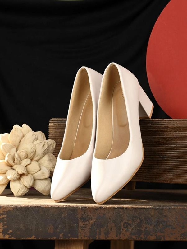 DESIGN BY AA FASHION Women White Heels deal from shopsy DESIGN BY AA FASHION Women White Heels deal from shopsy