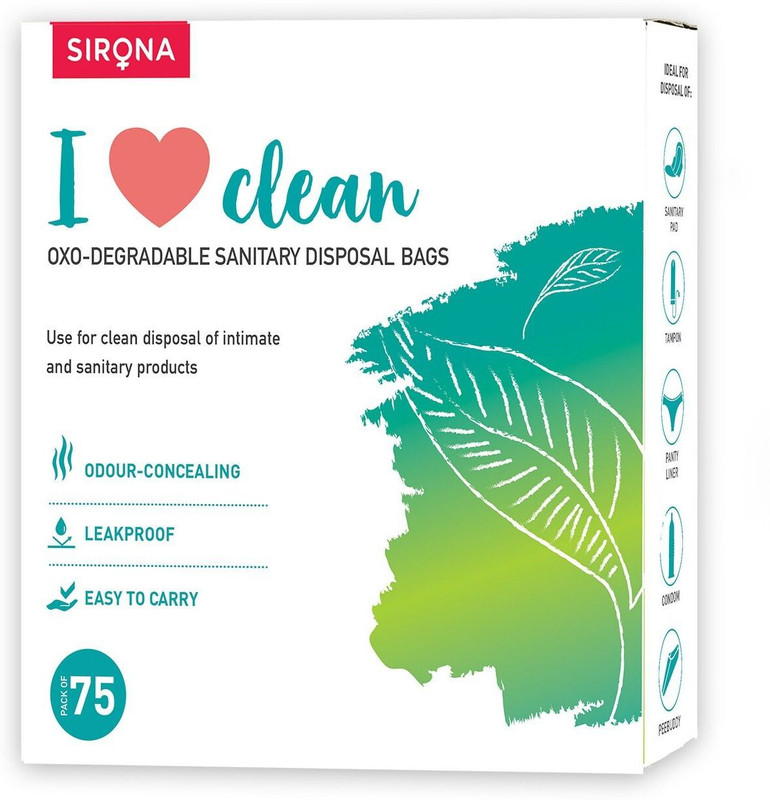 SIRONA Sanitary Disposable Bags - 75 Bags | for Discreet Disposal of Tampons, Condoms, Sanitary Pads, Panty Liners & Personal Hygiene Waste Sanitary Pad