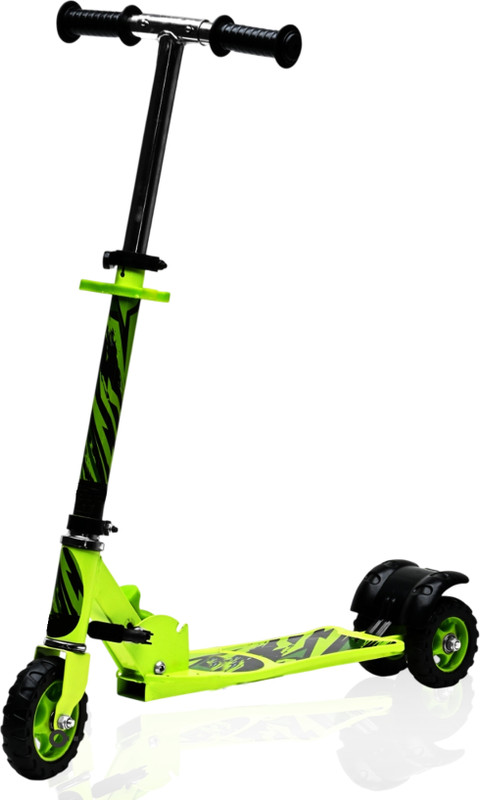 Funky Kids Kids Foldable Scooter with 3 Level Height Adjustable(Green)