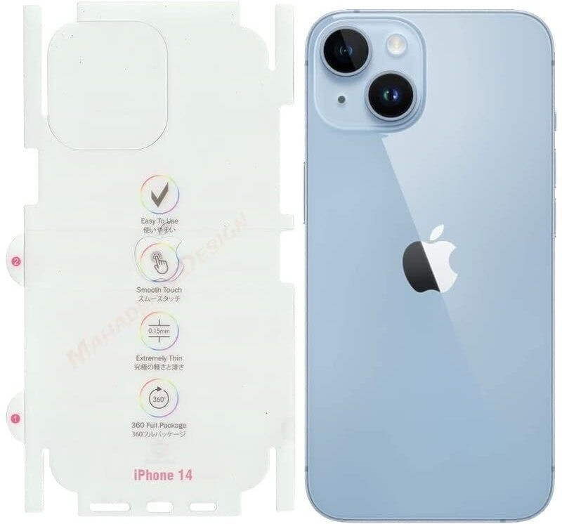 Flipkart SmartBuy I phone 13 mini mobile Back Screen Protector Membrane Scratch Guard _gzw327 Mobile Skin(White)