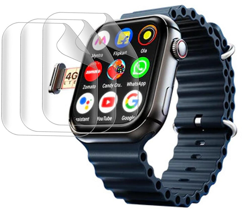Anant Nano Glass for Smart Watch with Alexa Built-in, 1.83" HD Touchscreen & Fitness Tracker with Message Call Function, 120+ Sport Modes, IP68 Waterproof, 24/7 Heart Rate/Sleep Monitor, for Android iPhone (Black).178(Pack of 1)