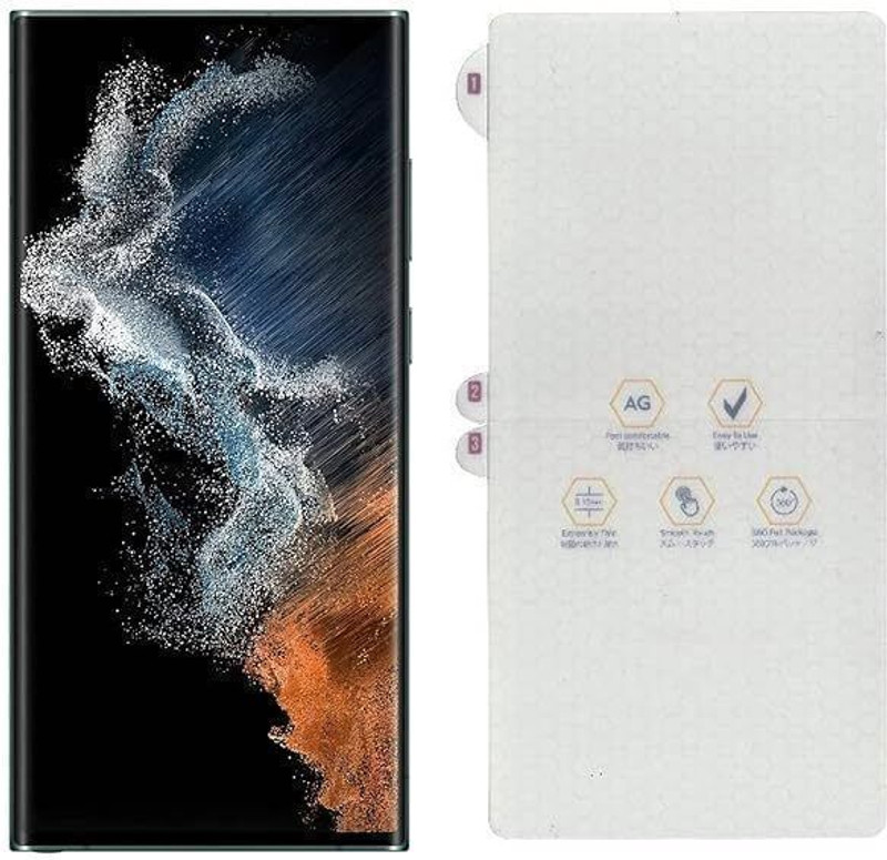 casikart Edge To Edge Screen Guard for Samsung Galaxy S22/S23 ultra Unbreakable Hydrogel Membrane TPU Clear Front Screen Protector(Pack of 1)
