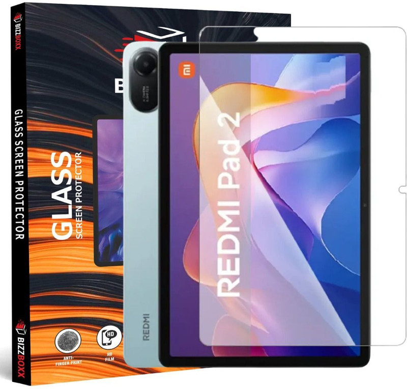 iWishKart Edge To Edge Tempered Glass for Redmi Pad 2 11 Inch, Premium Military grade Edge to Edge Premium gorilla temper black glass screen guard with Self Installation Guide - Wet & Dry wipes, Dust Absorber [With Warranty] tab / tablet ka gilas cover | Premium Accessories, MI Pad2(Pack of 1)