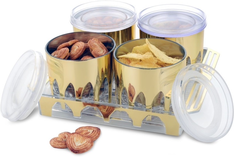 BREEZE Cup, Container, Glass, Tray Serving Set(Pack of 1)