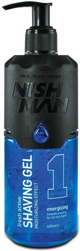 Nishman Shaving Gel | Easy Shave | Moisturizing Effect | Non-Foaming Gel | All Skin Type(400 ml)