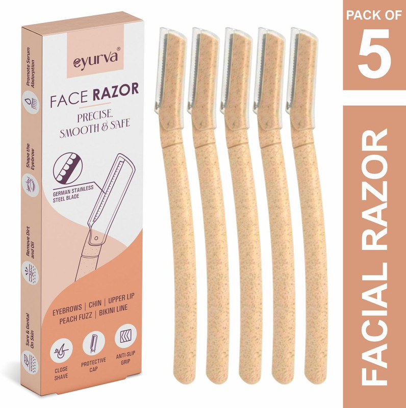 eyurva 5 Pcs eyebrow & face razor for painfree facial hair removal, Women(Pack of 5)