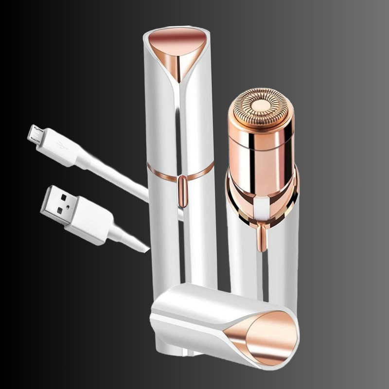 CHG Electric Hair Remover – Painless Facial Shaver Hair Curler(White)