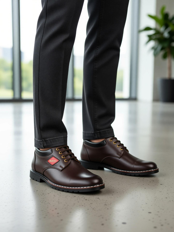 Believe Formal Shoe For Men ( Brown ) Derby For Men(Brown)