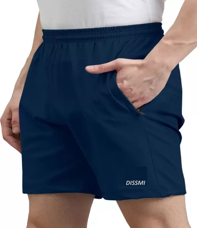 DISSMI Solid Men Black Gym Shorts