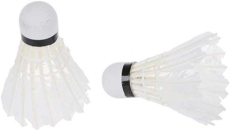 winexsports 10 Pic Practice Plastic Badminton Shuttlecock Feather Shuttle  - White(Medium Fast, 78, Pack of 10)
