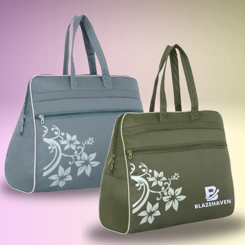 BLAZEHAVEN Multipurpose Travel & Lunch Carry Bag – Large Capacity, Zip Closure, Small Travel Bag - Extra Specious(Blue, Green)