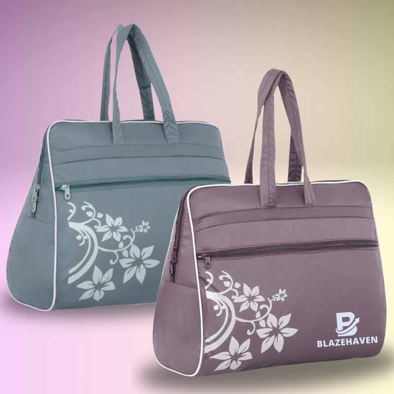 BLAZEHAVEN Multipurpose Travel & Lunch Carry Bag – Large Capacity, Zip Closure, Small Travel Bag  - Extra Specious(Grey, Grey)