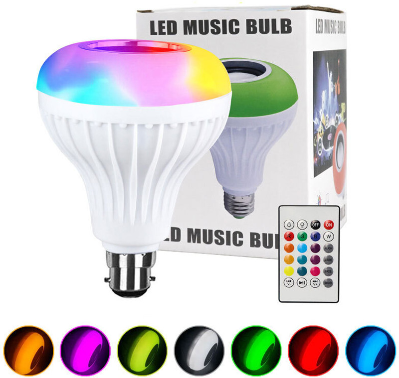 BASS BLING New LEDWireless Bulb Speaker Smart Music Bulb for Party,Home,Halloween Christmas Smart Bulb