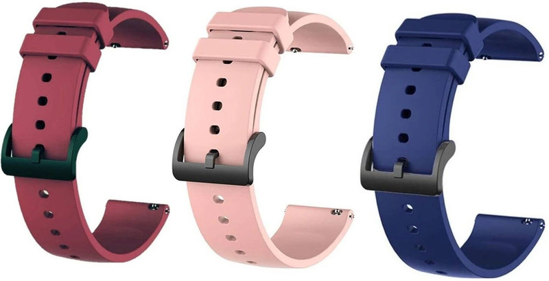 Priavy Smart watch band strap belt 22mm for ladies/Mens smartwatch band Silicon (Red, Pink, Blue) Smart Watch Strap(Mullti Color)