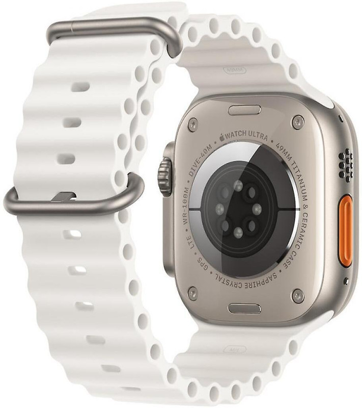 EXZZER Watch Ultra 49 MM, 45 mm, 44 mm, 42 mm 2 pices 44 mm Silicone Watch Strap white 44 mm Silicone Watch Strap(White)