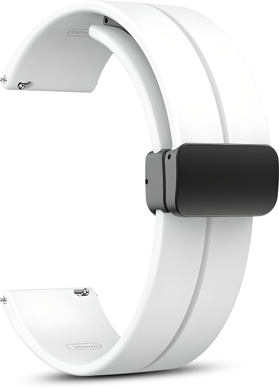 WTG Vintage Classic 22 mm Silicone Watch Strap(White)