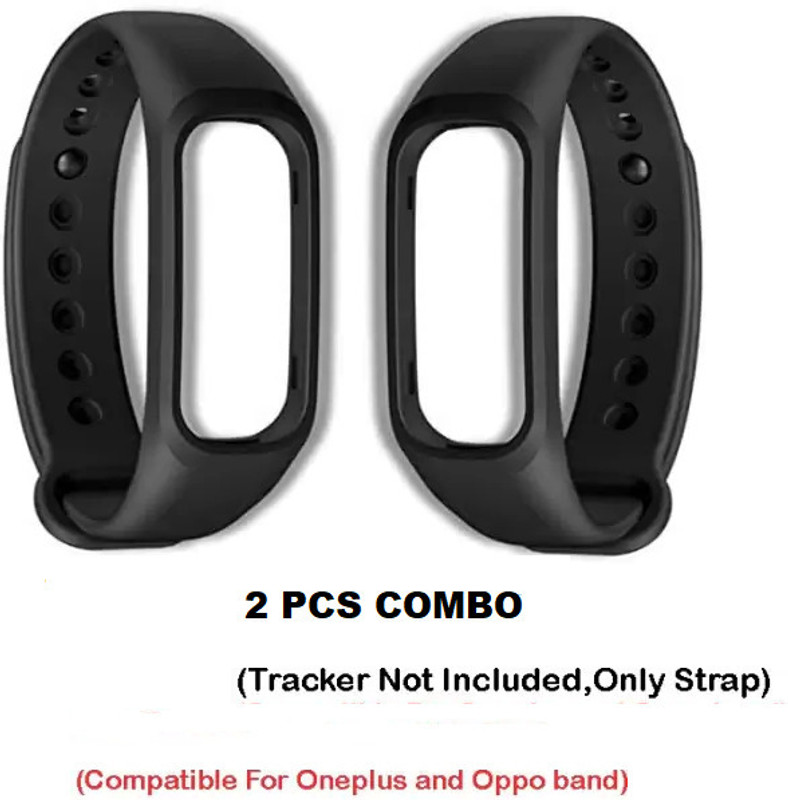 YDOXTON Black Soft Silicone oneplus Smart Band & oppo Smart Band (Watch not Included) Smart Band Strap(Black)