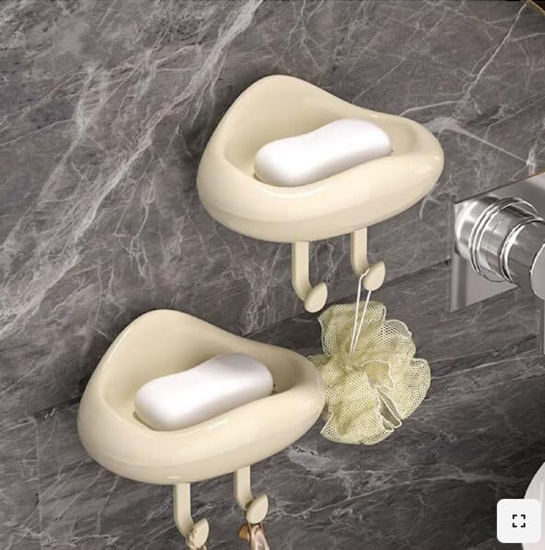 Mahir Drainable Soap Holder with Hook(Cloud)