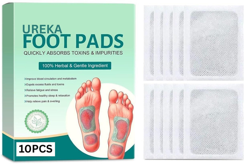 Ureka Foot pads weight loss |Overnight Detox Action For Enhanced Pain Relief Action Plaster & Patch(10 x 1 g)