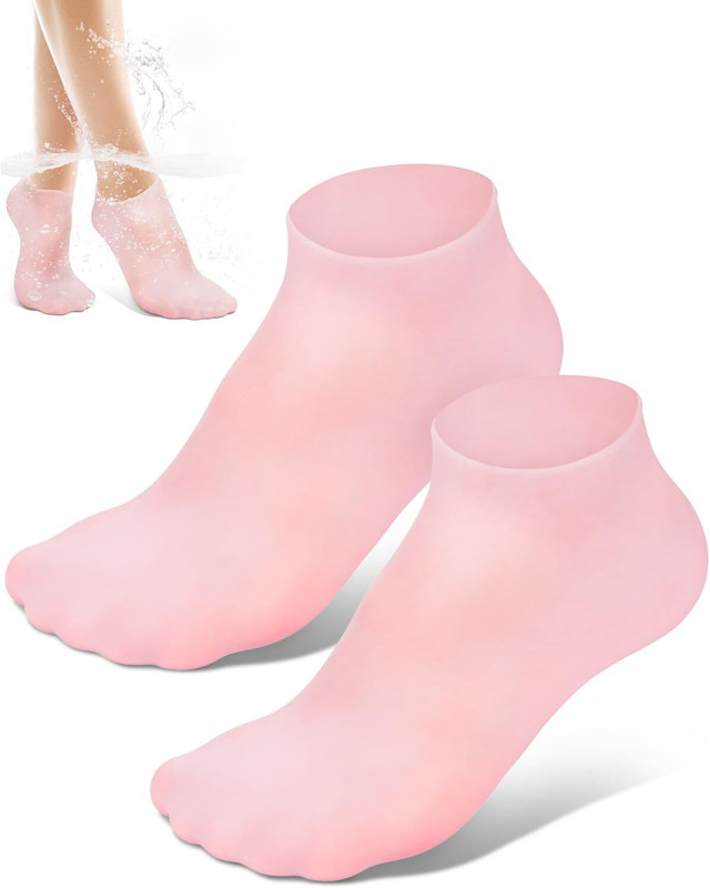 glowease Hydrating Socks with None, Pack of 3(Medium, White)