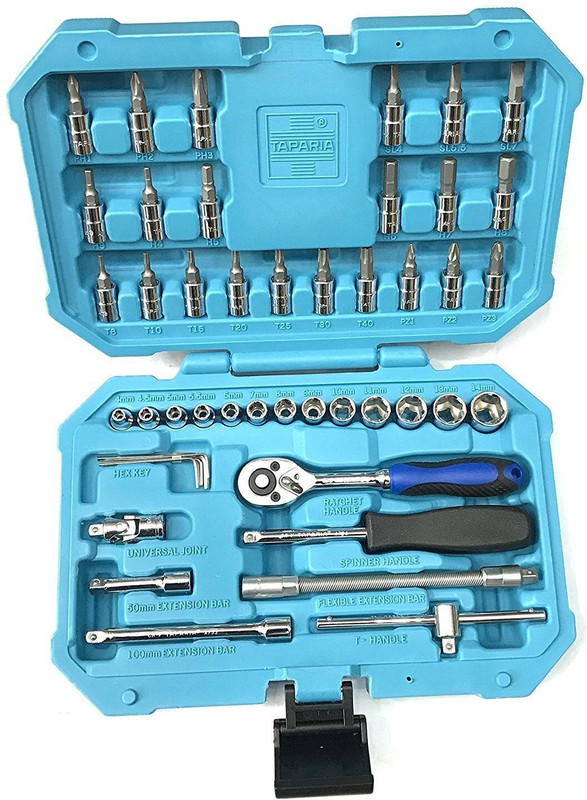 TAPARIA SA46 1/4" Sq Dr 46pc SMALL Socket Set(Pack of 46)