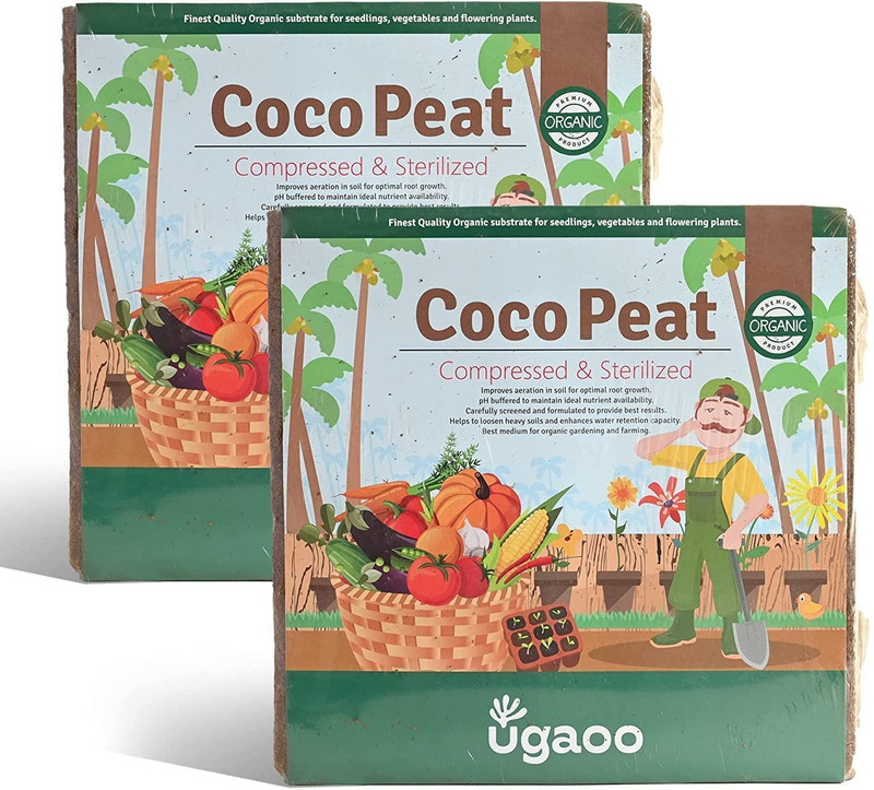 UGAOO Cocopeat Block for Garden Plants 3 kg Potting Mixture(3 kg, Cake)
