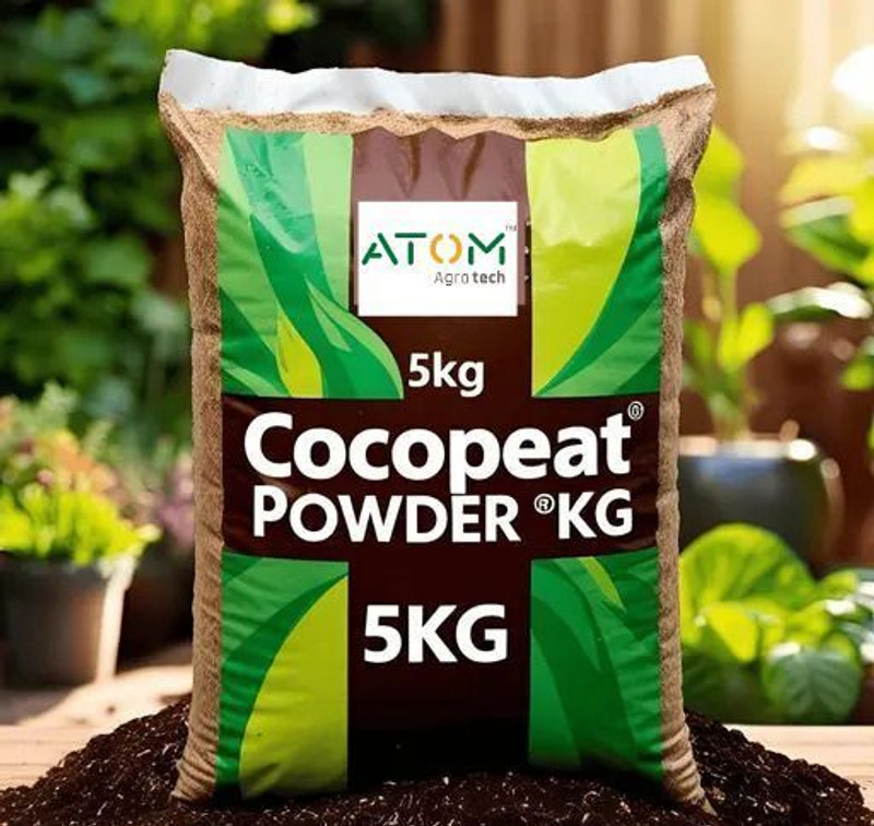 ATOM Agrotech Cocopeat Compost Manure ready to use in Garden and Vegetables Potting Mixture(5 kg, Powder)