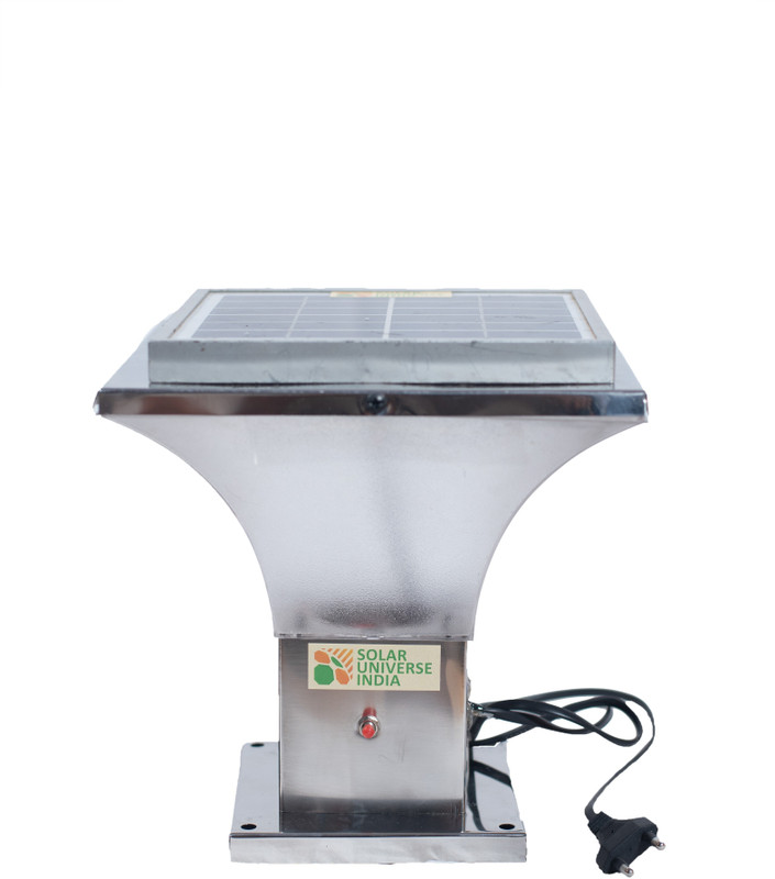 Solar Universe India Garden Light: Stainless Steel, White LED, Hybrid, Inbuilt Battery & Panel (Pack of 1)