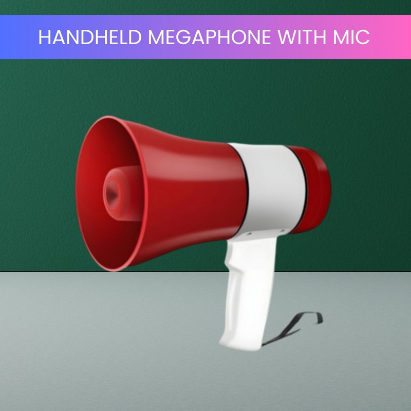 YAROH King Bhopu with High Volume Speaker, Battery Backup and Recording FeatureE174 Handheld Megaphone and Rechargeable Siren Loudspeaker With USB/Memory CardS86 Outdoor PA System(500 W)
